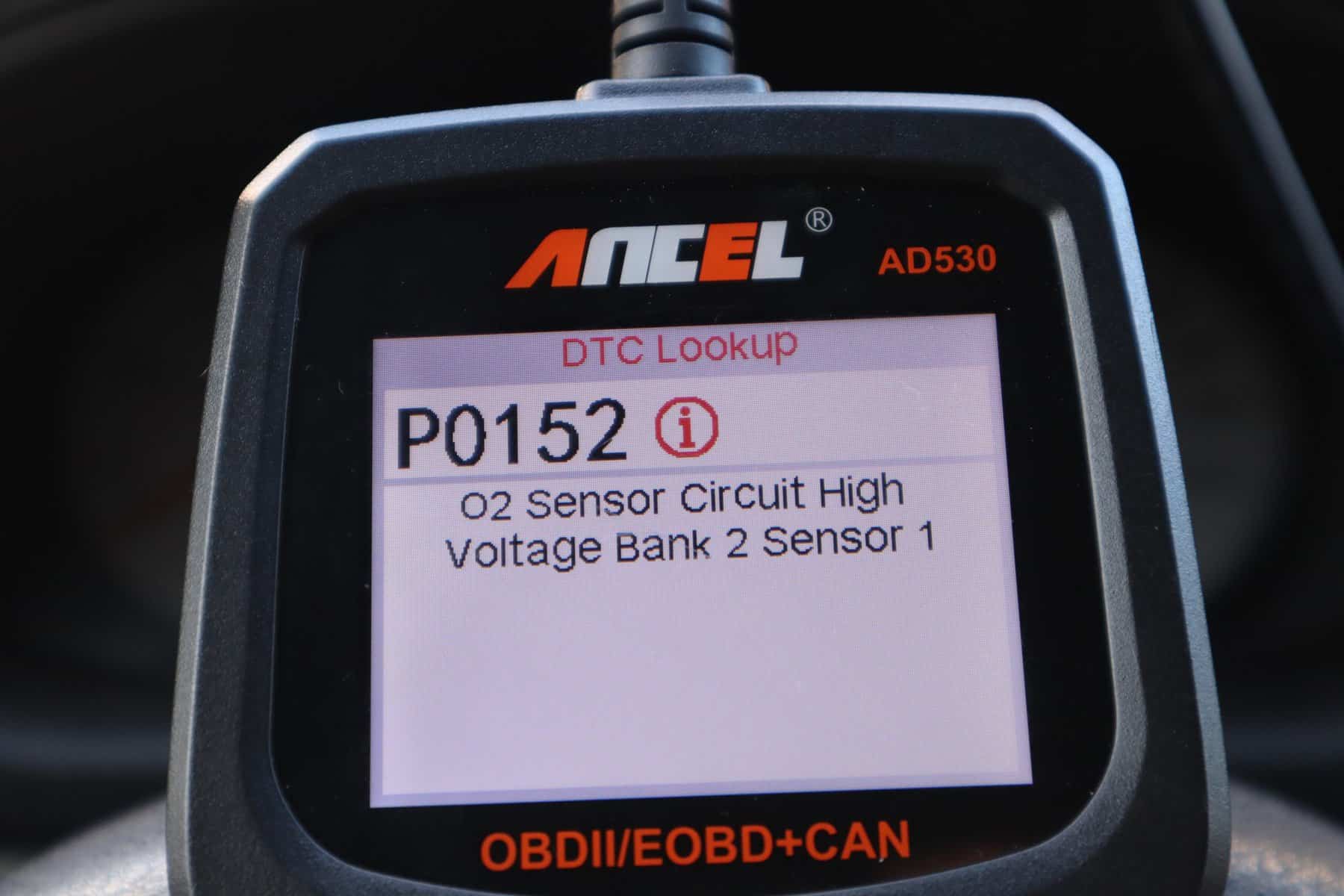 P0152 on OBD2 scanner